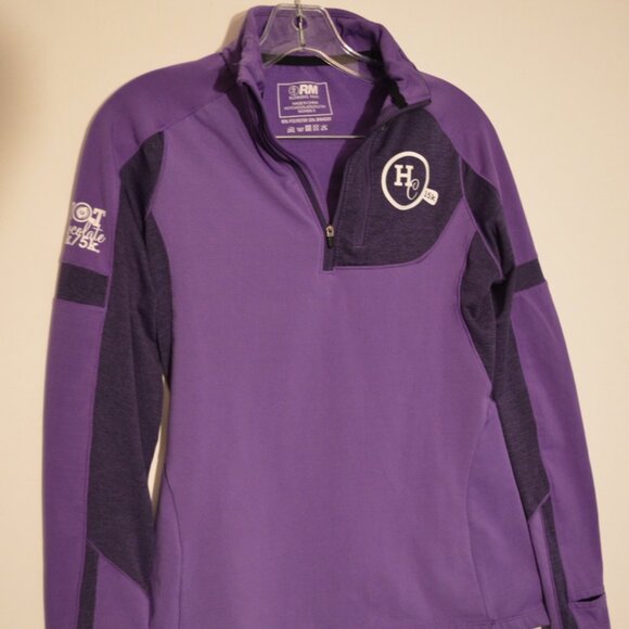 RM Running Man HOT CHOCOLATE 15K Zips Stretch Purple Activewear Women S - Picture 1 of 8